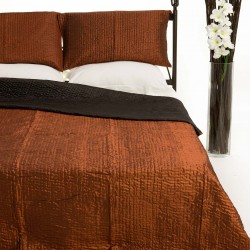 Silk Fashion Κουβερλι Σετ (160Cm X 220Cm + 1 X 50Cm X 70Cm) 6330 Κεραμιδί
