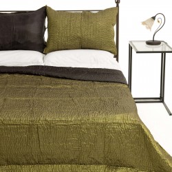 Silk Fashion Κουβερλι Σετ (160Cm X 220Cm + 1 X 50Cm X 70Cm) 6330 Πράσινο