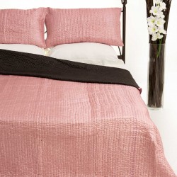 Silk Fashion Κουβερλι Σετ (160Cm X 220Cm + 1 X 50Cm X 70Cm) 6330 Ρόζ