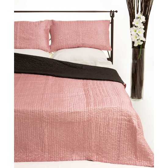 Silk Fashion Κουβερλι Σετ (160Cm X 220Cm + 1 X 50Cm X 70Cm) 6330 Ρόζ