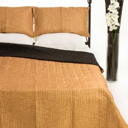 Silk Fashion Κουβερλι Σετ (160Cm X 220Cm + 1 X 50Cm X 70Cm) 6330 Χρυσό