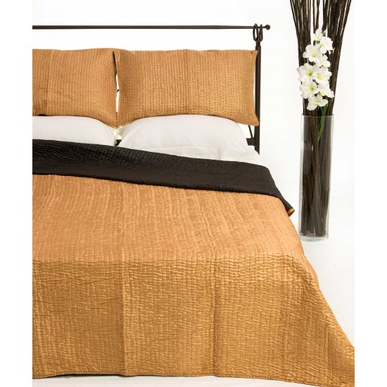 Silk Fashion Κουβερλι Σετ (160Cm X 220Cm + 1 X 50Cm X 70Cm) 6330 Χρυσό