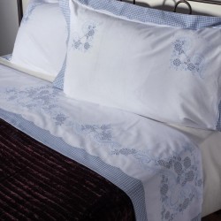 Silk Fashion Χειροποιητο Σεντονι 644-1 Τριων Τεμαχιων (225Cm X 270Cm) Σιελ