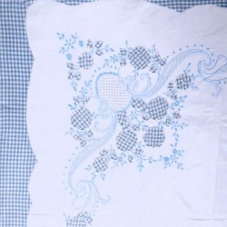 Silk Fashion Χειροποιητο Σεντονι 644-1 Τριων Τεμαχιων (225Cm X 270Cm) Σιελ