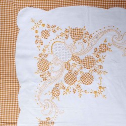 Silk Fashion Χειροποιητο Σεντονι 644-1 Τριων Τεμαχιων (225Cm X 270Cm) Καφε