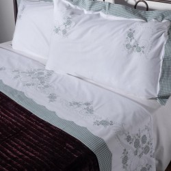Silk Fashion Χειροποιητο Σεντονι 644-1 Τριων Τεμαχιων (225Cm X 270Cm) Πρασινο