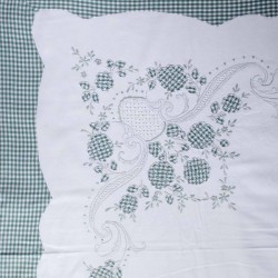 Silk Fashion Χειροποιητο Σεντονι 644-1 Τριων Τεμαχιων (225Cm X 270Cm) Πρασινο