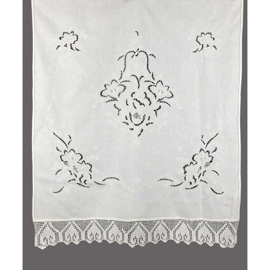 κουρτίνα 662 (120cm X 250cm) λευκό με τούνελ