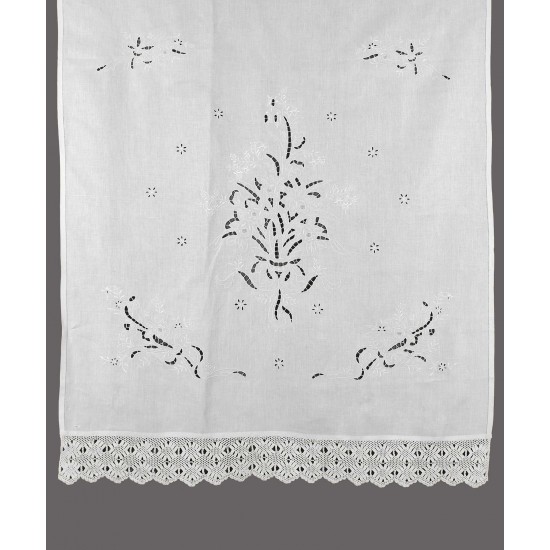 κουρτίνα 664 (120cm X 150cm) λευκό με τούνελ