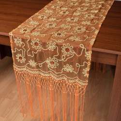 Τούλινη καρέ τραβέρσα 7180 (50cm X 200cm) πορτοκαλί