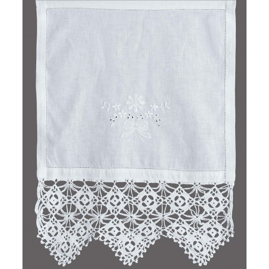 κουρτίνα 6748 (80cm X 150cm) λευκό με τούνελ