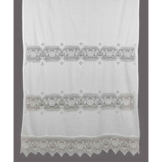 κουρτίνα 674 (40cm X 80cm) λευκό με τούνελ