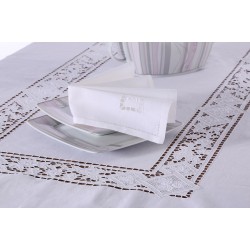 Silk Fashion Χειροποίητο Τραπεζομάντηλο 682 (170Cm X 220Cm) Λευκό