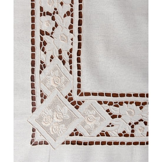 Χειροποίητο τραπεζομάντηλο 682 (170cm X 270cm) μπεζ