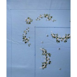 Silk Fashion Χειροποιητο Ροκοκο Σεντονι 7003 Τεσσαρων Τεμαχιων (225Cm X 270Cm) Σιελ