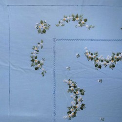 Silk Fashion Χειροποιητο Ροκοκο Σεντονι 7003 Τεσσαρων Τεμαχιων (225Cm X 270Cm) Σιελ