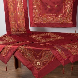 Σετ 7 τεμαχίων (85cm X 85cm, 40cm X 110cm, 130cm X 130cm, 2x45cm X 45cm, 2x55cm X 55cm) 703 ΧΝ-30 Μπορντώ
