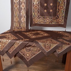 Σετ 7 τεμαχίων (85cm X 85cm, 40cm X 110cm, 130cm X 130cm, 2x45cm X 45cm, 2x55cm X 55cm) 703 ΧΝ-30 Καφέ