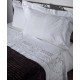 Silk Fashion Χειροποιητο Σεντονι 710 Τεσσαρων Τεμαχιων (225Cm X 270Cm) Λευκο