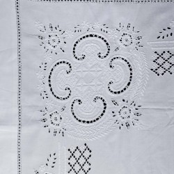 Silk Fashion Χειροποιητο Σεντονι 710 Τριων Τεμαχιων (225Cm X 270Cm) Λευκο