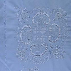 Silk Fashion Χειροποιητο Σεντονι 710 Τεσσαρων Τεμαχιων (225Cm X 270Cm) Σιελ