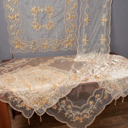Σετ 7 τεμαχίων (85cm X 85cm, 40cm X 110cm, 130cm X 130cm, 2x38cm X 38cm, 2x55cm X 55cm) 7707 Χρυσό