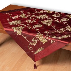 Σατέν τραπεζοκαρέ 7710 (135cm X 135cm) μπορντώ  