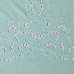 Silk Fashion Χειροποιητο Κοφτο Σεντονι 800 Τεσσαρων Τεμαχιων (225Cm X 270Cm) Πρασινο