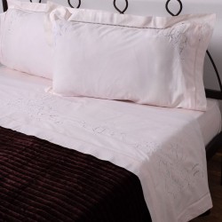 Silk Fashion Χειροποιητο Κοφτο Σεντονι 800 Τεσσαρων Τεμαχιων (225Cm X 270Cm) Ροζ
