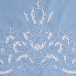 Silk Fashion Χειροποιητο Κοφτο Σεντονι 800 Τεσσαρων Τεμαχιων (225Cm X 270Cm) Σιελ