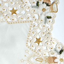χριστουγεννιάτικο τραπεζοκαρέ (140cm X 140cm) 8213 Star Ivory