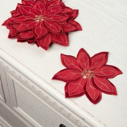 Χριστουγεννιάτικα σουβέρ δωδεκάδα 8240 (12cm) κόκκινο