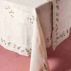 Silk Fashion Τραπεζομάντηλα (140Cm X 180Cm) 866 Αμμου/Ροζ