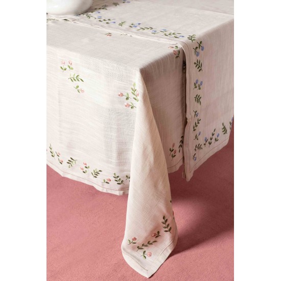 Silk Fashion Τραπεζομάντηλα (140Cm X 180Cm) 866 Αμμου/Σιέλ