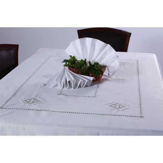 Silk Fashion Χειροποίητο Σετ 8702 (7 Τεμαχίων) Λευκό