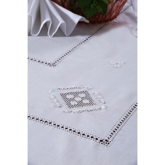 Silk Fashion Χειροποίητο Σετ 8702 (7 Τεμαχίων) Λευκό