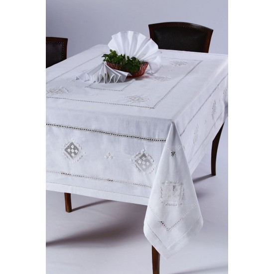 Silk Fashion Χειροποίητο Σετ 8702 (7 Τεμαχίων) Λευκό
