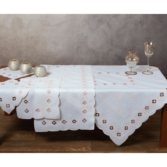 Silk Fashion Χειροποίητο Σετ 6 Τεμαχίων 882 (40Cm X 90Cm/35Cm X 76Cm/30Cm X 45Cm X 2/35Cm X 35Cm X 2) Ρόζ