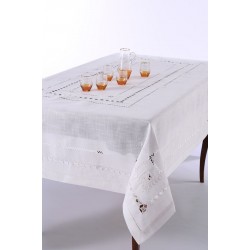 Silk Fashion Χειροποίητο Τραπεζομάντηλο 9108 (180Cm X 180Cm) Λευκό
