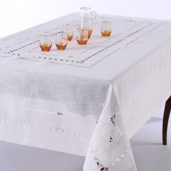 Silk Fashion Χειροποίητο Τραπεζομάντηλο 9108 (180Cm X 180Cm) Λευκό