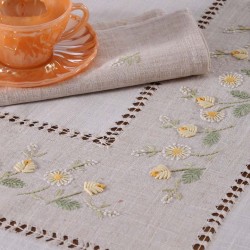Silk Fashion Χειροποίητο Τραπεζομάντηλο 9858 (170Cm X 220Cm) Κίτρινο