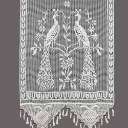 κουρτίνα 99/6 (130cm X 240cm) λευκό με τιράντα