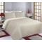 ΚΟΥΒΕΡΛΙ σετ (220cm X 240cm + 2 X 50cm X 70cm) RUBY Beige/ivory