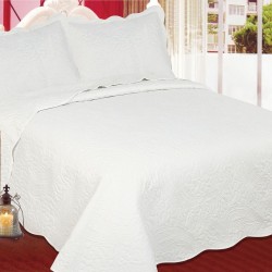 Silk Fashion Κουβερλι Σετ (160Cm X 220Cm + 1 X 50Cm X 70Cm) Λαχούρι Cream & Cream
