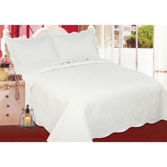Silk Fashion Κουβερλι Σετ (160Cm X 220Cm + 1 X 50Cm X 70Cm) Λαχούρι Cream & Cream