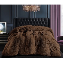 Κουβερτοπάπλωμα μαλλιαρό (170cm X 220cm) Coffee