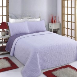 ΚΟΥΒΕΡΛΙ σετ (240cm X 260cm + 2 X 50cm X 70cm) DIAMOND Lila/purple