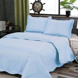 Silk Fashion Κουβερλι Σετ (220Cm X 240Cm + 2 X 50Cm X 70Cm) Dot Siel