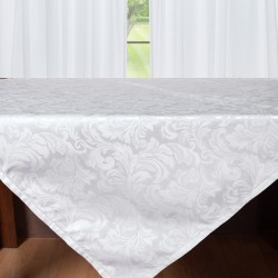 Ζακάρ τραπεζοκαρέ HLS017 (140cm X 140cm) λευκό