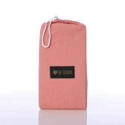 Βαμβακερό σεντόνι Essentials (225cm X 267cm) Coral Almond
